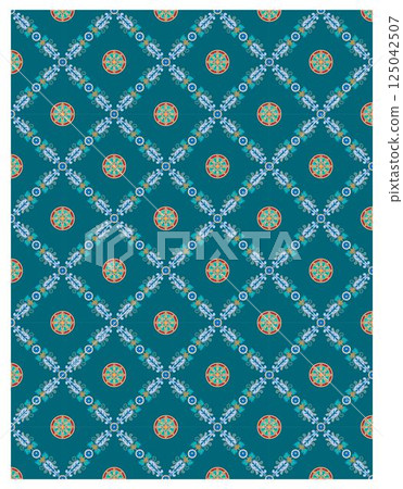 Decorative arabesque and ornamental mandala background set isolated vector Decorative arabesque and ornamental mandala background set isolated vector 125042507