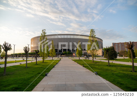 Stadium, Astana, Kazakhstan, - A modern stadium in Astana, Kazakhstan. Stadium, Astana, Kazakhstan, - A modern stadium in Astana, Kazakhstan. 125043210