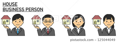 一群西裝革履的人提議買房 一群西裝革履的人提議買房 125044049