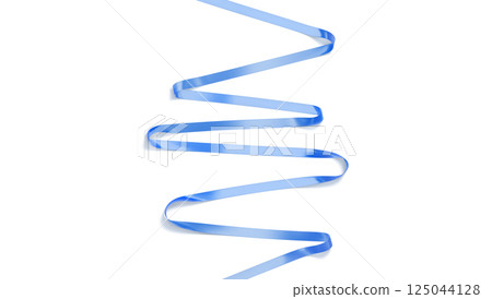 Blank blue satin ribbon mockup, top view Blank blue satin ribbon mockup, top view 125044128