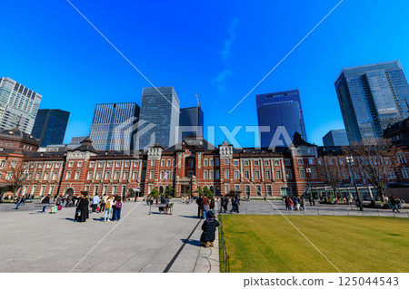 Tokyo, Chiyoda Ward, Marunouchi cityscape, Tokyo Station Tokyo, Chiyoda Ward, Marunouchi cityscape, Tokyo Station 125044543