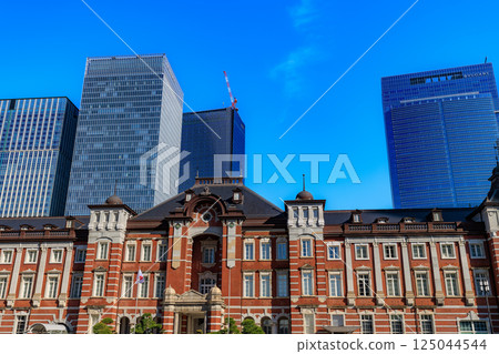 Tokyo, Chiyoda Ward, Marunouchi cityscape, Tokyo Station Tokyo, Chiyoda Ward, Marunouchi cityscape, Tokyo Station 125044544