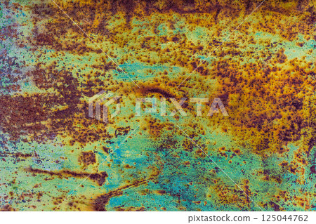 Mottled Rust and Teal Metal Texture Mottled Rust and Teal Metal Texture 125044762