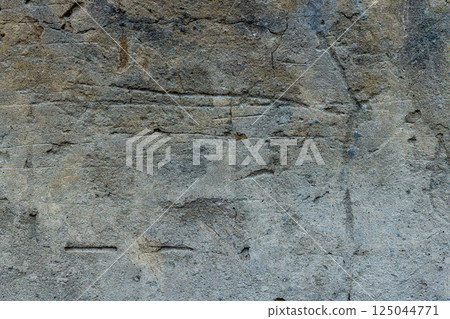 Old Rough Plaster Texture with Scratches and Cracks 125044771