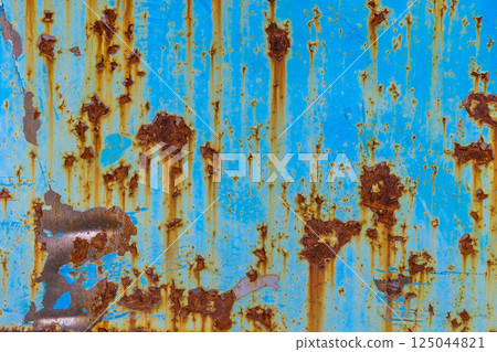 Rusty Blue Metal Surface Texture 125044821