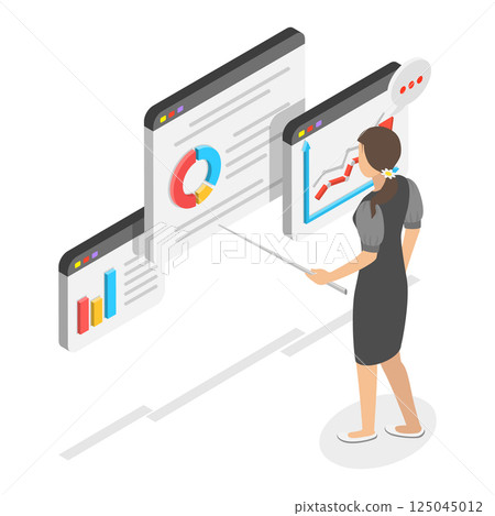 3D Isometric Flat Vector Illustration of Lecture Or Seminar , Students in Audience. Item 4 3D Isometric Flat Vector Illustration of Lecture Or Seminar , Students in Audience. Item 4 125045012