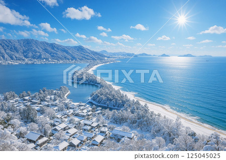 天橋立雪景 天橋立雪景 125045025