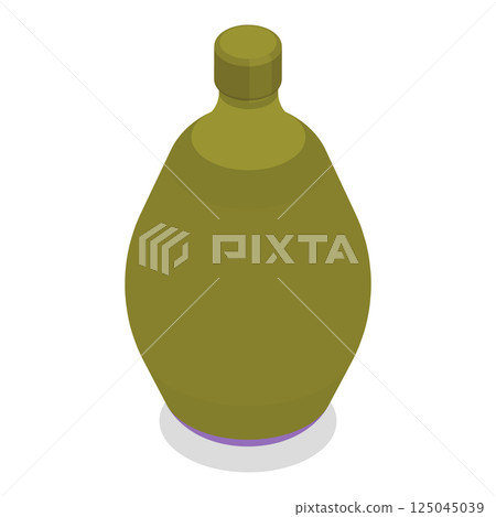 3D Isometric Flat Vector Illustration of Millitary Collection, Army Equipment. Item 1 125045039