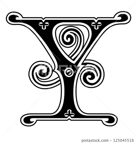 Art Ginger Initial Caps Font Capital Letter Y vector design Art Ginger Initial Caps Font Capital Letter Y vector design 125045518