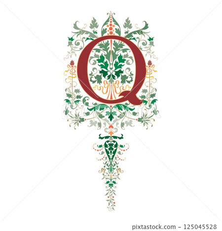 Art Renaissance Initial Caps Font Capital Letter Q vector design Art Renaissance Initial Caps Font Capital Letter Q vector design 125045528