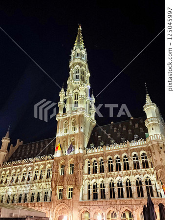 The Grand Palace, Brussels Belgium at night 125045997