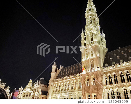 The Grand Palace, Brussels Belgium at night 125045999