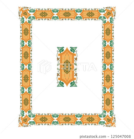 Vintage floral classic calligraphic retro vignette scroll frames ornamental design elements black and color set isolated vector 125047008