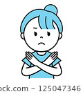 女人用手比出 x 手勢 02 125047346