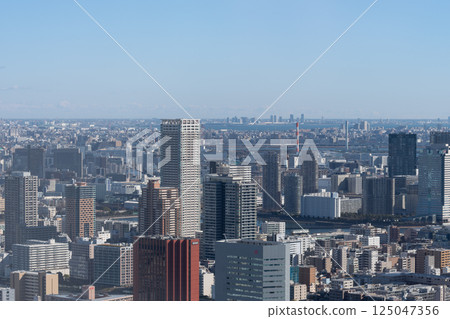 風景在從摩天大樓看的城市的中心 風景在從摩天大樓看的城市的中心 125047356