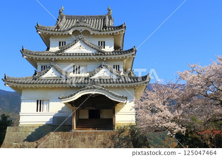 Uwajima Castle Keep in Spring Uwajima Castle Keep in Spring 125047464