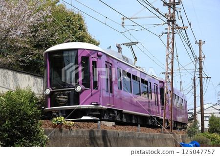 【嵐山鐵道】Mobo1型～KYOTRAM～＋Mobo2001型（北野線：妙心寺～大室仁和寺） 125047757