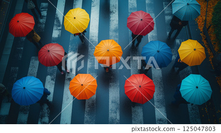 Colorful umbrella 125047803