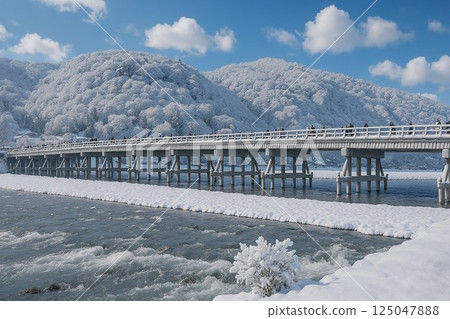 Togetsukyo Bridge - Snow Scene 125047888