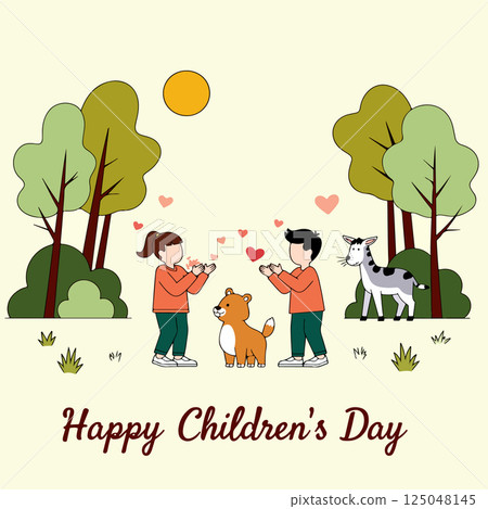 Happy Children's Day Illustration 125048145