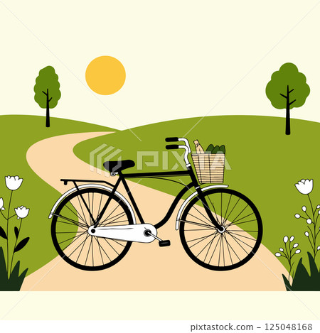 Bicycle in a Park 125048168