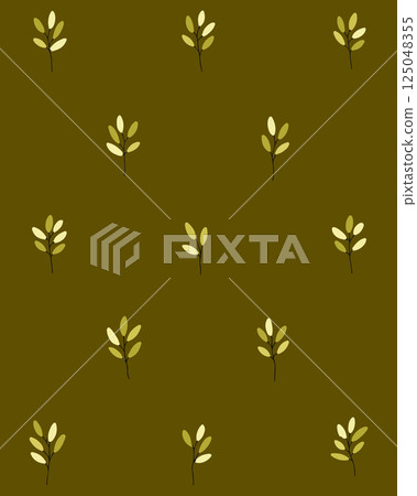 Olive Green Leaf Pattern Olive Green Leaf Pattern 125048355