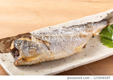 Herring salted with salt Herring salted with salt 125048397