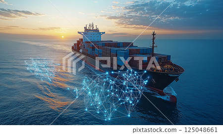 Networked trade ships 125048661