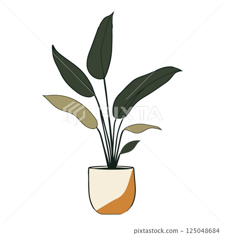 Potted Plant Illustration Potted Plant Illustration 125048684