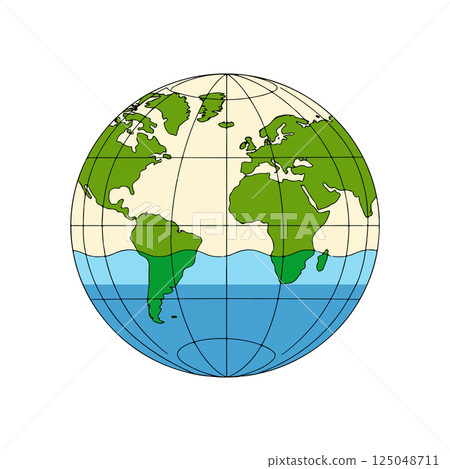 Flooded Earth Globe 125048711