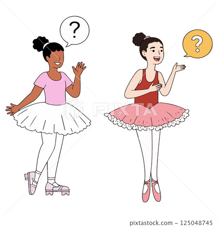 Two Ballerinas with Question Marks Two Ballerinas with Question Marks 125048745
