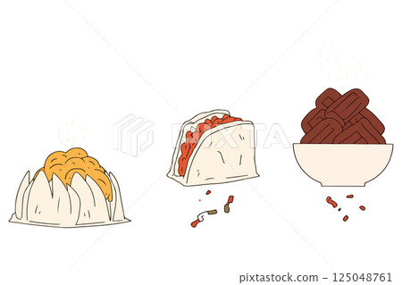 Cartoon Mexican Food Illustration 125048761