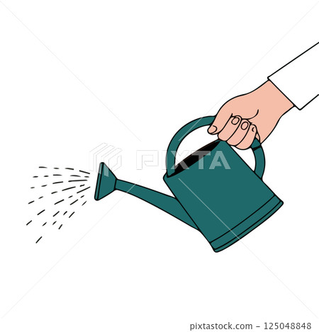 Watering Can in Use Watering Can in Use 125048848