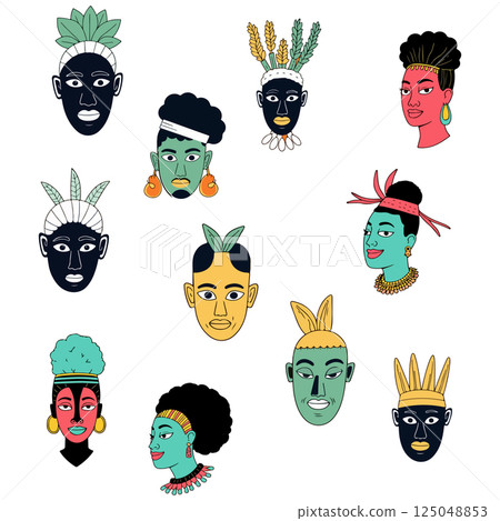 African Tribal Masks 125048853