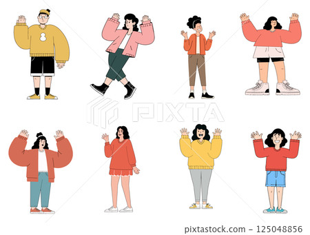 Diverse People Waving Diverse People Waving 125048856