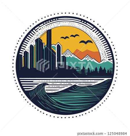 City and Nature Emblem City and Nature Emblem 125048984