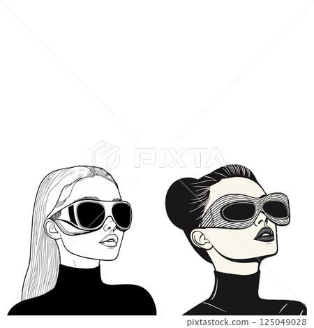 Two Women in Sunglasses 125049028