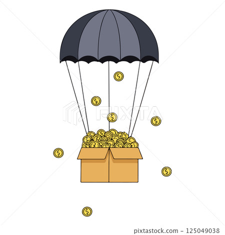 Money Parachute Drop Money Parachute Drop 125049038