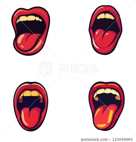 Open Mouths with Tongues Open Mouths with Tongues 125049065