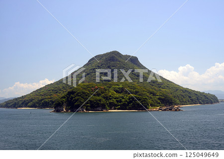 View of Yashima Nagasaki-no-hana from the ferry boat observation deck -1 View of Yashima Nagasaki-no-hana from the ferry boat observation deck -1 125049649
