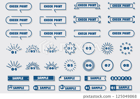 插畫素材：各種框架、標題、氣泡 125049868