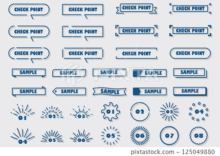 插畫素材：各種框架、標題、氣泡 125049880
