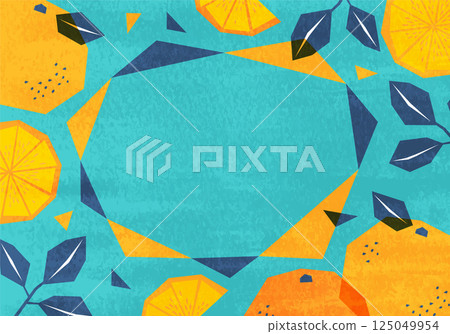 粗糙的橙色插圖背景_淺藍色 125049954