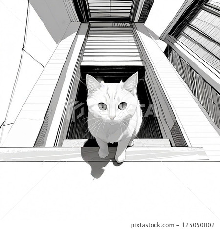 Landscape with a cat 125050002