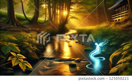 A spirit that appears by a quiet river A spirit that appears by a quiet river 125050221