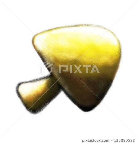 Yellow three-dimensional crayon arrow cartoon illustration 125050558