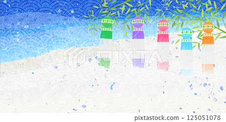 七夕夏季條背景 125051078