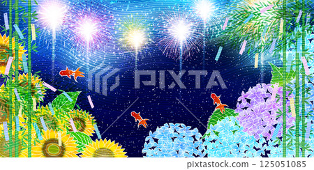 Tanabata summer strips background Tanabata summer strips background 125051085