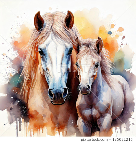 Horse Chinese Zodiac AI Generation New Year's Card Horse Chinese Zodiac AI Generation New Year's Card 125051215