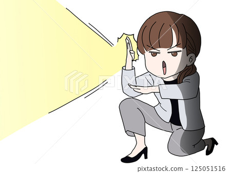 Business woman emitting a beam. 125051516